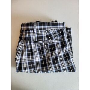 Louis‎ Raphael Golf Men's 38 Black Plaid Shorts